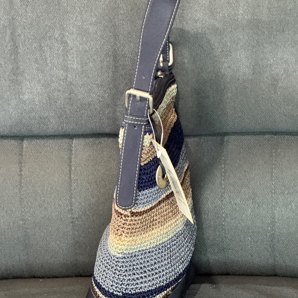 The SAK Nob Hill Crochet Shoulder Bag - Dusktripe - Picture 4 of 5